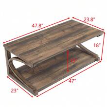 Accent Coffee Table For Living Room: Rectangle Wooden End Table Mid-Century Modern Side Table Rustic Center Table