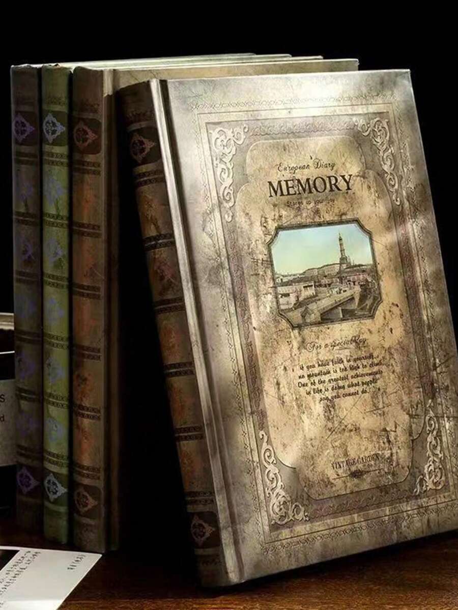 1pc Vintage Pattern Cover Notebook Back To School