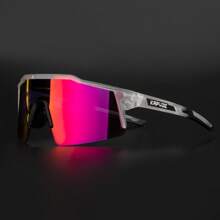 KAPVOE 1 Stück Radfahrbrille Sportbrille quadratischer flacher Rahmen aus TR90, Sandresistent & Windschutz Outdoor Fahrradbrille/Brille für Unisex, geeignet für alle Jahreszeiten und Strandaktivitäten