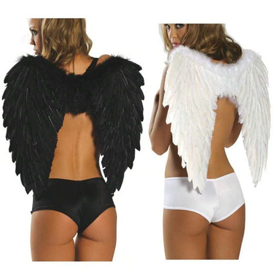 1pc Angel Feather Wings Costume Prop For Halloween Party - Multicolor - View 1