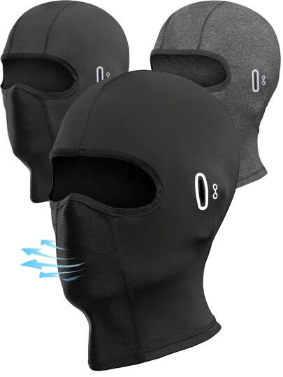 Masque de ski avec trous pour lunettes, cagoule rafraîchissante pour le visage et le cou en été, protecteur UV, écharpe de ski pour homme/femme, masque protecteur UV léger pour moto et surf des neiges