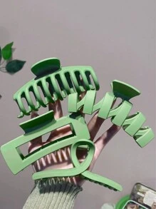 4pcs/Set Oversize Square Ombre Hair Claw Clips For Thick Hair, Minimalist Solid Color Hair Clips For Daily Casual Wear - Multicolor - View 13