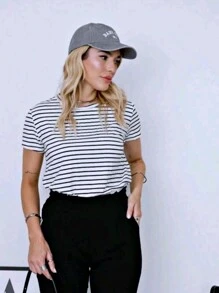 Striped T-Shirt - White - View 3