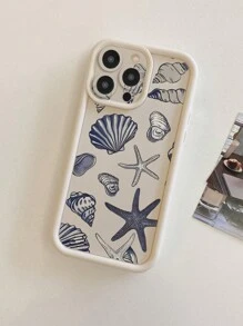 1 个海洋元素图案手机壳，采用精确孔设计，防震保护套，适用于 Apple 11 Pro Max/12 Pro Max/13 Pro Max/14 Pro Max/15 Pro Max/16 Plus/16 Pro Max、Redmi、OPPO/Realme、VIVO、Infinix、Honor、MOTO、One Plus 防水防摔防刮 - 白色 - 查看 4