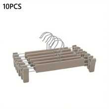5/10/20 Pack Clothes Pants Hangers, Space-Saving Skirt Holders With 360 ° Swivel Hooks, Adjustable Clips, Trouser Coat Garment Jeans