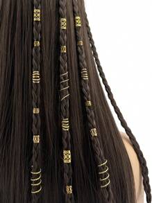 50 Pcs Alloy Hair Jewelry Braid, Hair Accessory, Hair Dreadlock Accessory Braid, Metal Gold Braids Rings Cuffs Clips For Dreadlock Accessory Jewelry Decorations(Without Box) - Gold - View 1