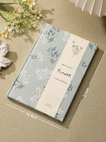 Flower Patterned Artistic Notebook With Fabric Cover, High Aesthetic Value,School Supplies,Back To School