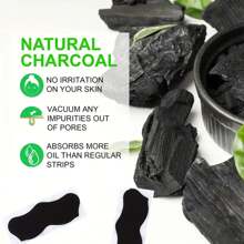 CIOV 200pcs Bamboo Charcoal Nose Strips, Peel Off Blackhead Remover, Minimize Pores, Suitable For All Skin Types (For Wet Use)