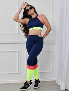 Women Sports Sets - 藏蓝色 - 查看 2