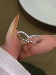 1pc Minimalist Mountain-Shaped S925 Sterling Silver Ring, Elegant Jewelry, Party/Birthday Gift, Dating Essential - Ring - View 4