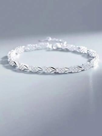 1 件银色四叶草手链珠宝礼物