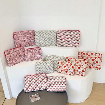 1PC Korean Ins Love Fragrant Tablet Inner Bag Storage Bag 11 Inch 13 Inch 15 Inch Computer Protective Cover Back To School