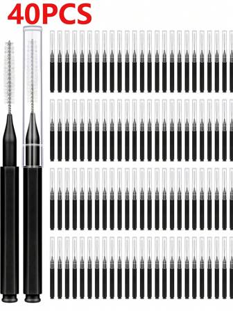 40 pezzi Micro pennello per sopracciglia con cappuccio, pennello per lamellazione delle sopracciglia, spazzolini per sopracciglia e ciglia, strumenti per riempire, sollevare e tingere sopracciglia e ciglia, pettine per estensioni pennello trucco
pennelli trucco
pennelli occhi