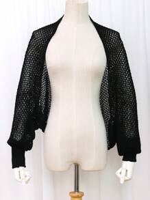 1 Khăn Choàng Cardigan Đan Màu Trơn Cho Nữ, Khăn Choàng Phong Cách Đại Học Thích Hợp Cho Trang Phục Đi Học Và Đi Làm, Mùa Thu - khăn choàng dệt kim - Xem 13