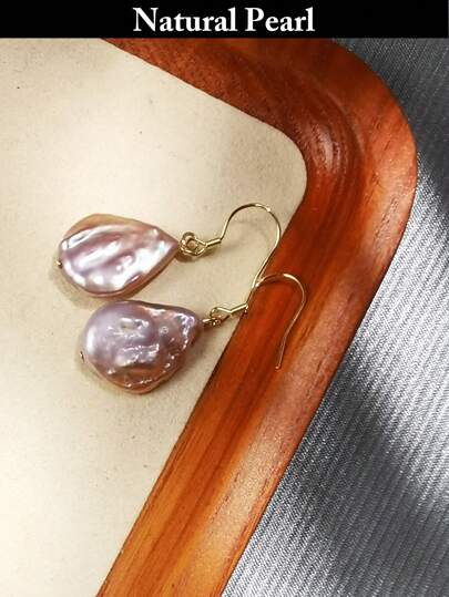 1 Pair White Or Purple Waterlemon Seed Freshwater Cultured Pearls And S925 Hook Earrings For Bride Jewelry Weddng Party Date Or Daily Life