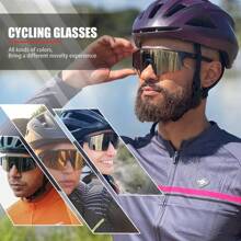 KAPVOE 1 Stück Radfahrbrille Sportbrille quadratischer flacher Rahmen aus TR90, Sandresistent & Windschutz Outdoor Fahrradbrille/Brille für Unisex, geeignet für alle Jahreszeiten und Strandaktivitäten