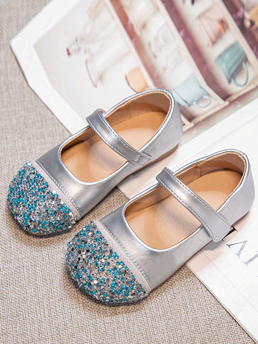 Chaussures à Talons Pailletées Pour Petites Filles - Mary Jane Avec Nœud Brillant Pour Fêtes, Mariages Et Occasions Spéciales - 8