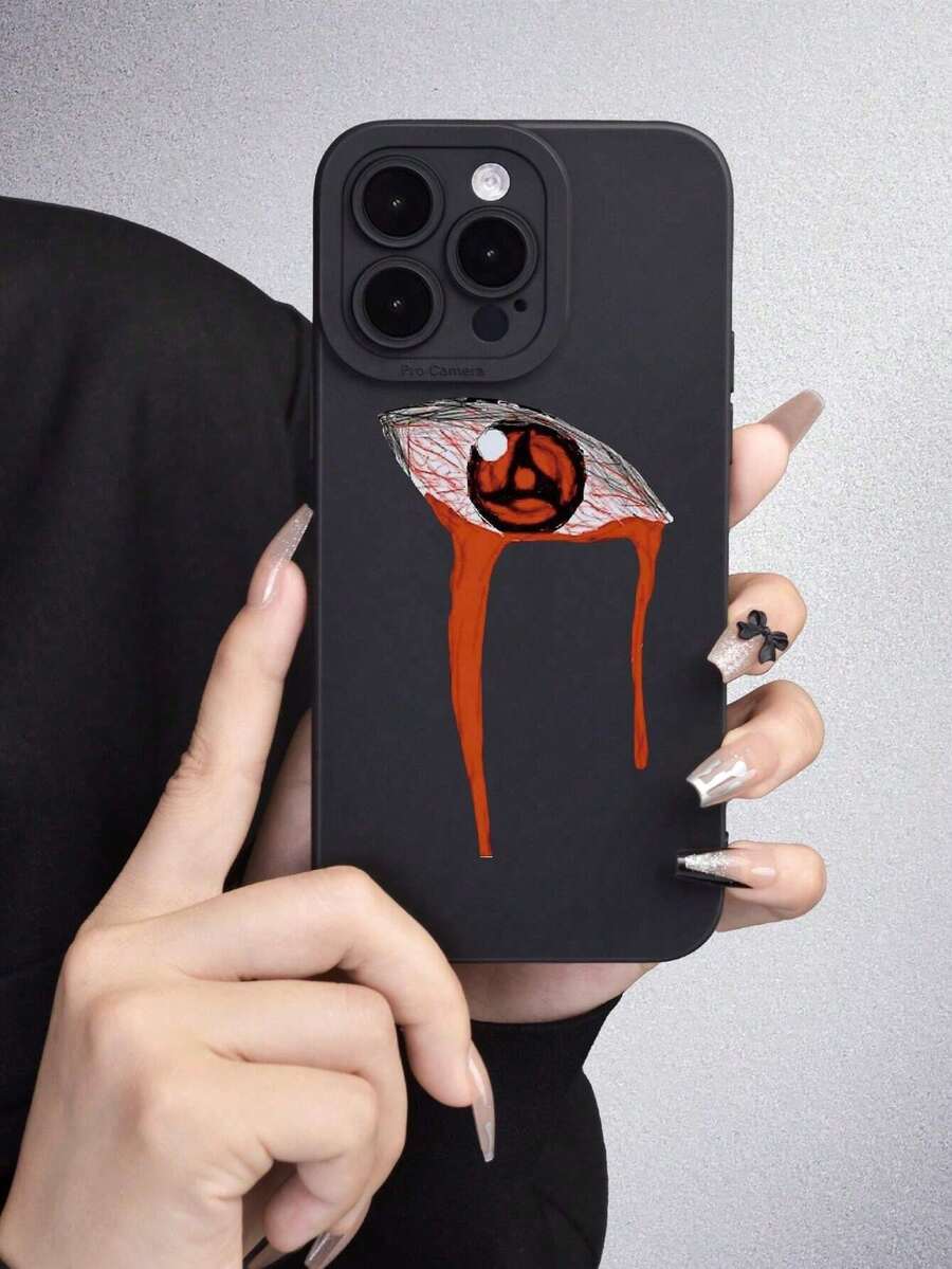 1 Ốp Điện Thoại Bảo Vệ Hình Mắt Sharingan Chảy Máu Tương Thích Với IPhone 15/15 Pro Max/14/13/12/11/7/8/XS/11 Pro - màu đen - Xem 1