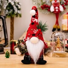 1pc Premium Knitted Lighted Santa Hat Christmas Decor, Suitable For Holiday Party, Christmas Party, Halloween Decoration, Scene Decoration, Festival Decoration, Home Decoration, Office Decoration, Party Gift, Room Decoration, Aesthetic Room Decor, Bedroom Decoration, Home Decor, Fun Christmas Party Decoration, Christmas Holiday, Happy New Year, Christmas Gift, Christmas Ornament