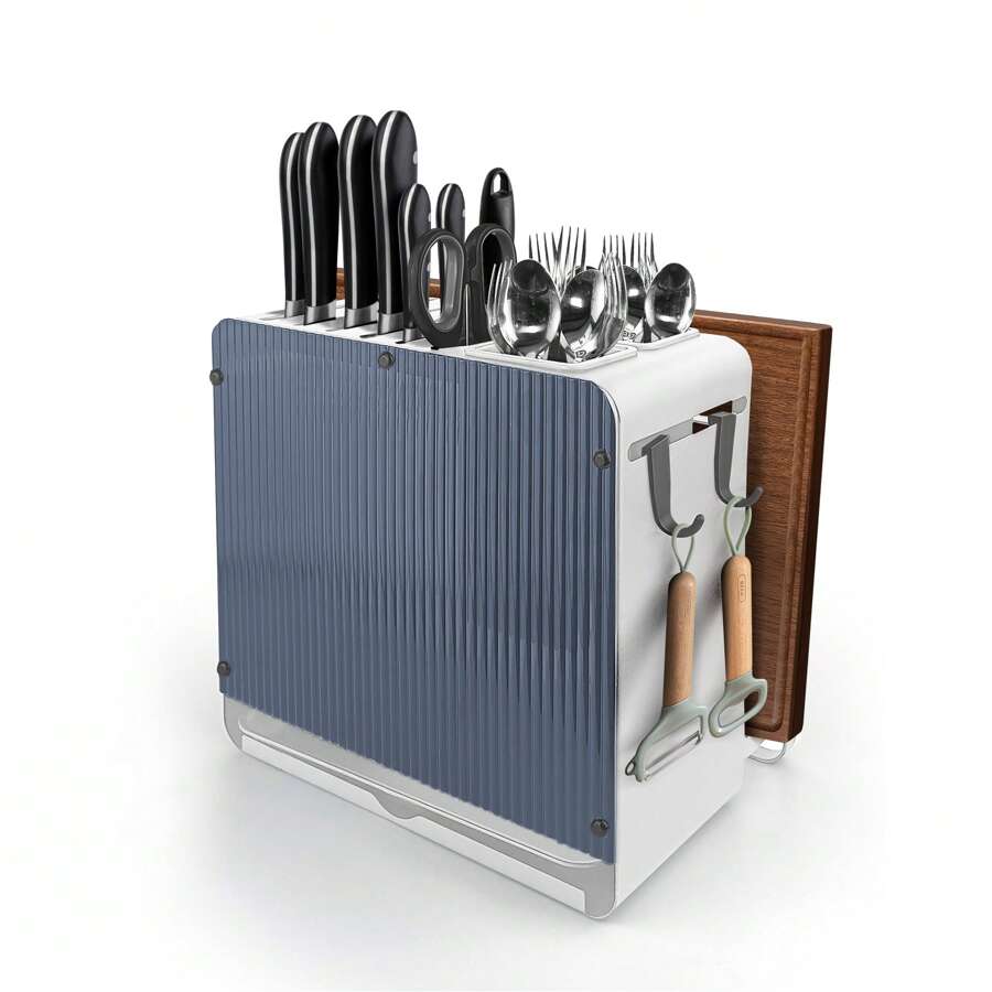 Knife Holder Knife Drying Rack Organizer Metal Storage Knife Storage Rack