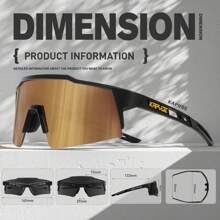 KAPVOE 1 Stück Radfahrbrille Sportbrille quadratischer flacher Rahmen aus TR90, Sandresistent & Windschutz Outdoor Fahrradbrille/Brille für Unisex, geeignet für alle Jahreszeiten und Strandaktivitäten