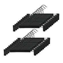 5/10/20 Pack Clothes Pants Hangers, Space-Saving Skirt Holders With 360 ° Swivel Hooks, Adjustable Clips, Trouser Coat Garment Jeans