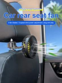 Ventilateur de siège de voiture USB, ventilateur de voiture, ventilateur de refroidissement de voiture USB 5V, ventilateur de voiture rotatif à 360°. 5 pales de ventilateur, 3 vitesses, sélectionnez le réglage approprié selon les besoins, idéal pour fournir un flux d'air frais aux passagers/animaux de compagnie, les gardant au frais. Taille compacte, gain de place, facile à transporter. Le ventilateur de voiture convient aux berlines, SUV, camping-cars, camions et plus.