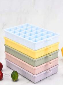 1 件 24 格随机颜色冰格，厨房用简易硅胶冰格模具 - 彩色 - 查看 4