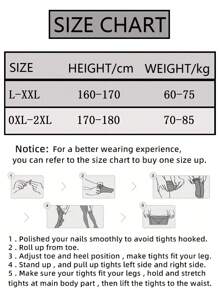 半双装女士时尚黑色不透明紧身连裤袜，高弹力，裆部柔软舒适 - 黑色 - 查看 9