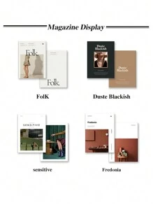 1 Set de álbumes de revistas estilo europeo y americano, props de fotografía estilo Ins, props de fotografía de póster de 24 páginas, papel de fondo de fotografía de modelo, props de estilo nórdico Ins, mejor regalo