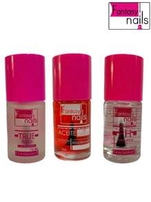 KIT 3 BASICS FANTASY NAILS CUTICLE OIL + PH LEVELING + TRUE BOND - Multicolor - View 3