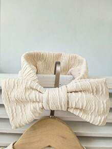 Baby Girls' Autumn Ruffled Sleeve Romper & Headband Set, Cute Knitted Birthday Gift Set, Retro Style - Beige - View 3