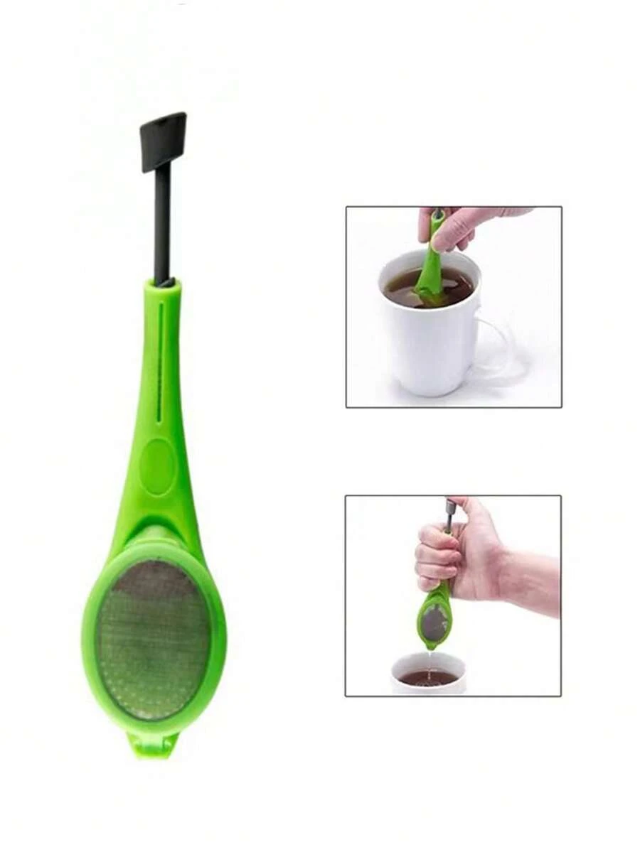 1 pieza Filtro de té de gel de sílice, filtro de té, dispositivo para hacer té - Verde - Ver 1