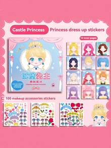 1 pieza Pegatina cambiable DIY, Pegatina para vestir muñecas de niñas - Multicolor - Ver 8