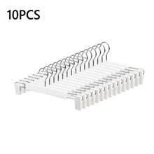 5/10/20 Pack Clothes Pants Hangers, Space-Saving Skirt Holders With 360 ° Swivel Hooks, Adjustable Clips, Trouser Coat Garment Jeans
