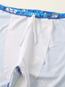 新款时尚男士速干透气泳裤，高弹性优质 5 英寸游泳短裤 - 黑色 - 查看 5