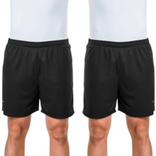 Kit 2 Shorts Men's Shorts Plus Size E-Lite S To XL Size 38 To 48 Football Beach Gym W/ Sports Inner Underwear - màu đen - Xem 1