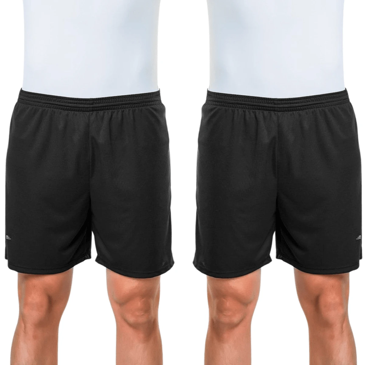 Kit 2 Shorts Men's Shorts Plus Size E-Lite S To XL Size 38 To 48 Football Beach Gym W/ Sports Inner Underwear - màu đen - Xem 1