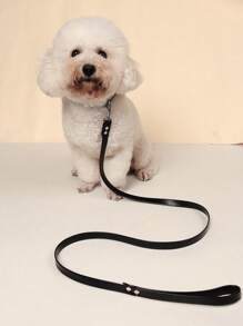 Minimalist Fashion PU Material Pet Cat Dog Leash, Suitable For Small Pets, Can Be Used As Outdoor Dragging Accessory (Not Suitable For Large Dogs) - Black - View 3