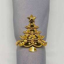1pc Christmas Tree Napkin Ring, Napkin Holder, Tableware Napkin Rings For Hotel - Multicolor - View 9