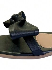 Women's Flat Sandal Adjustable Lace Delicate 2062-11 - màu đen - Xem 2