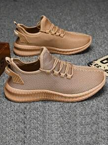 Unisex Breathable Mesh Perforated Casual Sports Sneakers, Soft Sole Shoes For Teenagers, Summer