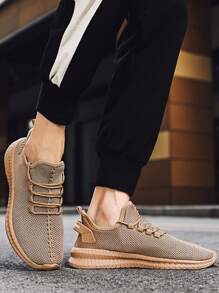 Unisex Breathable Mesh Perforated Casual Sports Sneakers, Soft Sole Shoes For Teenagers, Summer