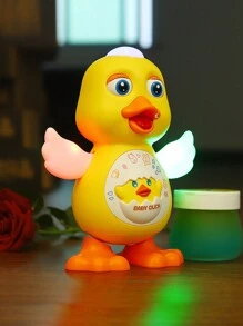 Christmas Decoration Baby Duck Toy Musical Interactive Toy Electric With Lights And Sounds Dancing Robot Space Elements For Infants Babies Kids Gifts - Yellow - View 6