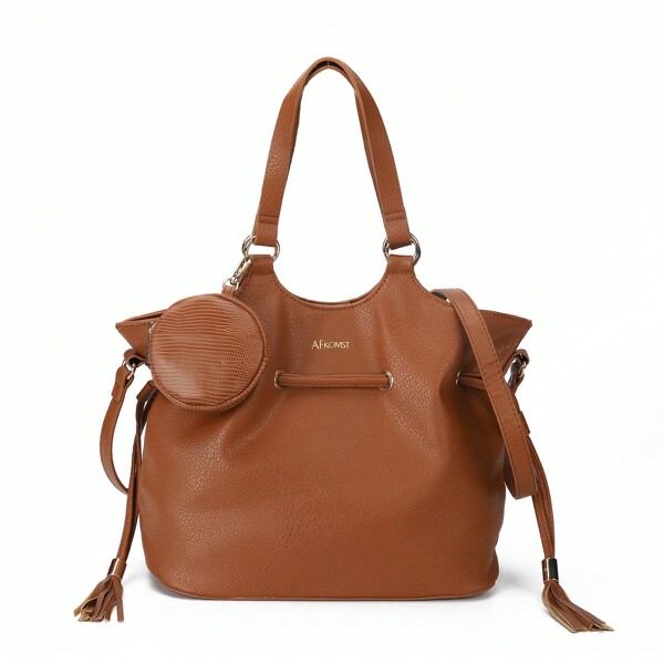 Nova moda versátil grande capacidade bolsa feminina casual cor sólida pu bolsa de ombro crossbody