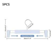5/10/20 Pack Clothes Pants Hangers, Space-Saving Skirt Holders With 360 ° Swivel Hooks, Adjustable Clips, Trouser Coat Garment Jeans