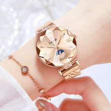 labaoli 1pc Women's Stainless Steel Strap Quartz Watch With Simple Design, Waterproof And Suitable For Daily Outfit - Rose Gold - View 5
