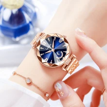labaoli 1pc Women's Stainless Steel Strap Quartz Watch With Simple Design, Waterproof And Suitable For Daily Outfit - Rose Gold - View 1
