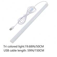 1 件带开关的白色 LED 灯带，化妆镜灯，梳妆台灯，镜子灯，橱柜灯，楼梯走廊灯，USB 灯，书房灯，可调光 - 白色 - 查看 13