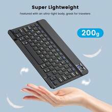 Combinación de teclado y mouse inalámbrico ultrafino compatible con iPad, tableta, portátil y computadora de escritorio, portátil, silencioso y recargable - Multicolor - Ver 5